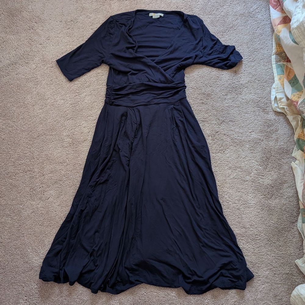 Boden Dark Blue Long Sleeve Dress